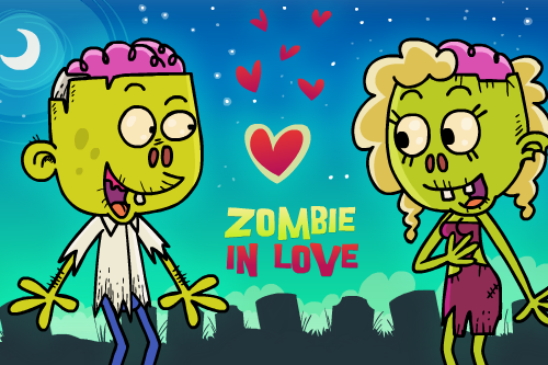 zabawna animacja Zakochany Zombie